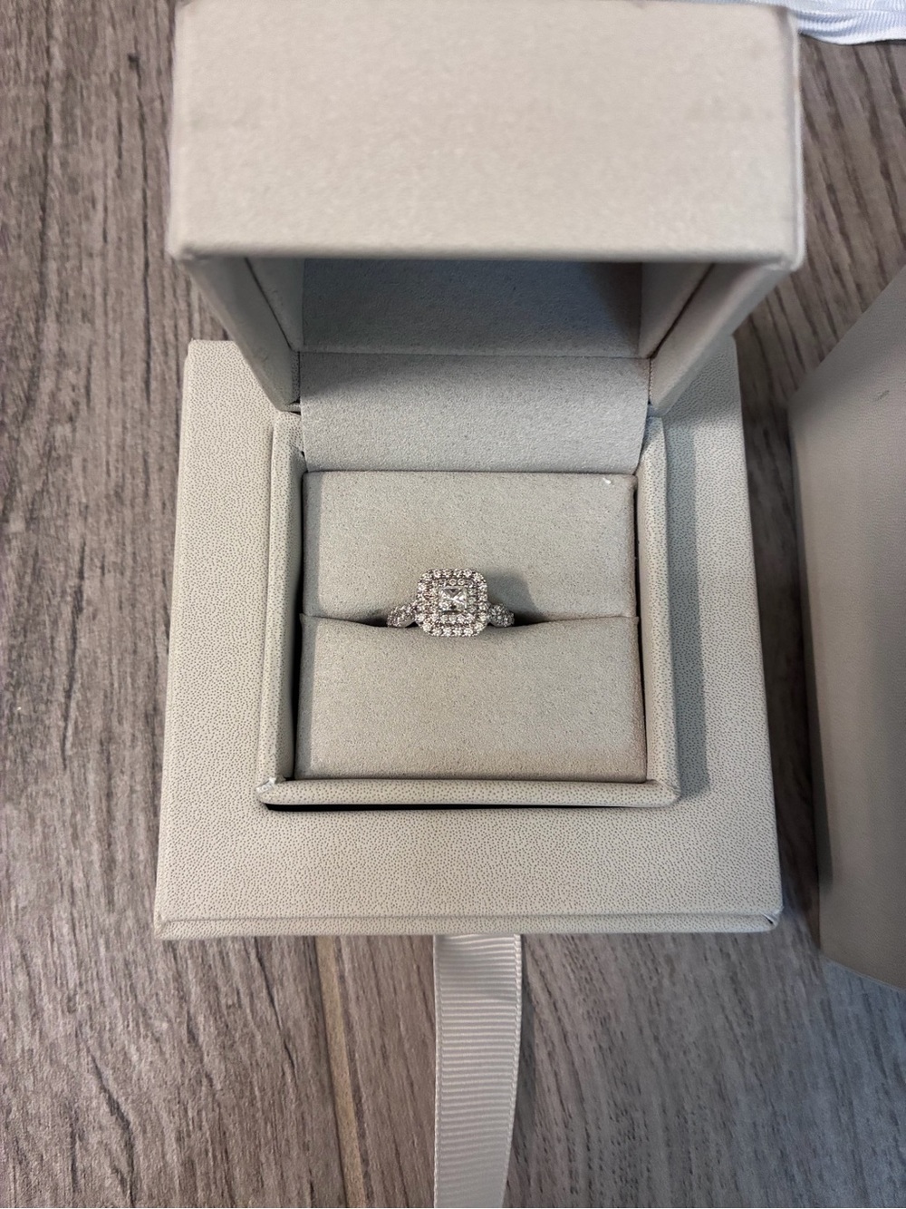 Simply Vera Vera Wang Silver-Tone Double Halo Crystal Ring